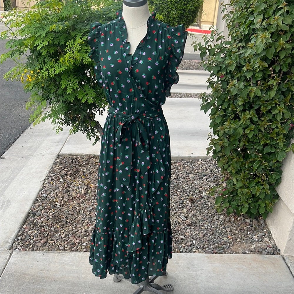 Floral Green Midi Dress